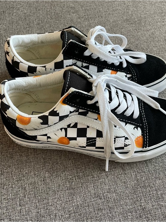 Vans Shoes - Vans Old Skool Black & White Checkerboard Daisy Low-Top Sneakers